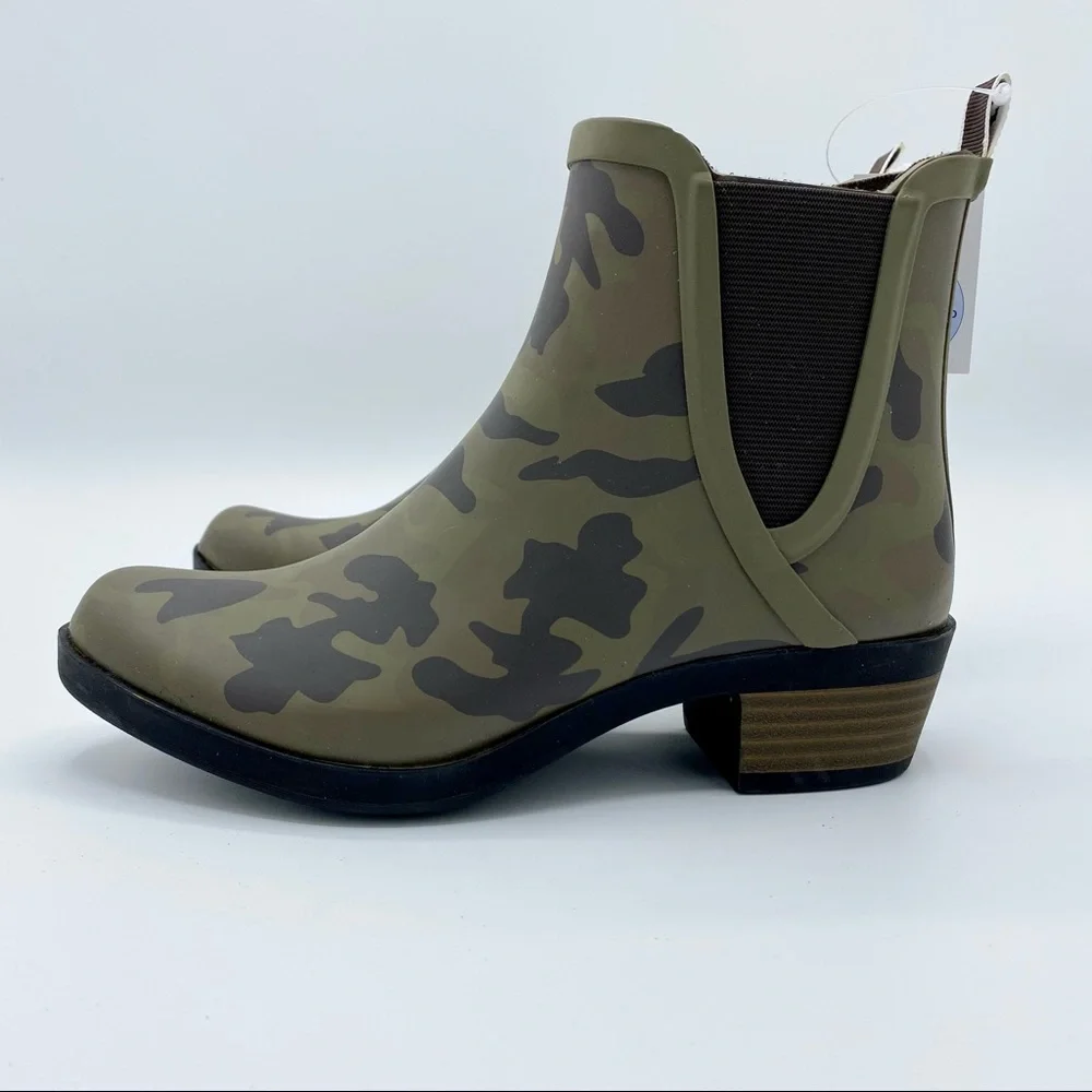 Lucky Brand Camo Basel H20 Side Notch Rain Bootie Size 5